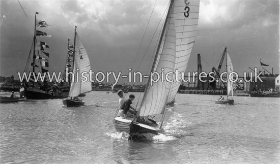 Dingy Racing at Wivenhoe, Essex. c.1960's
